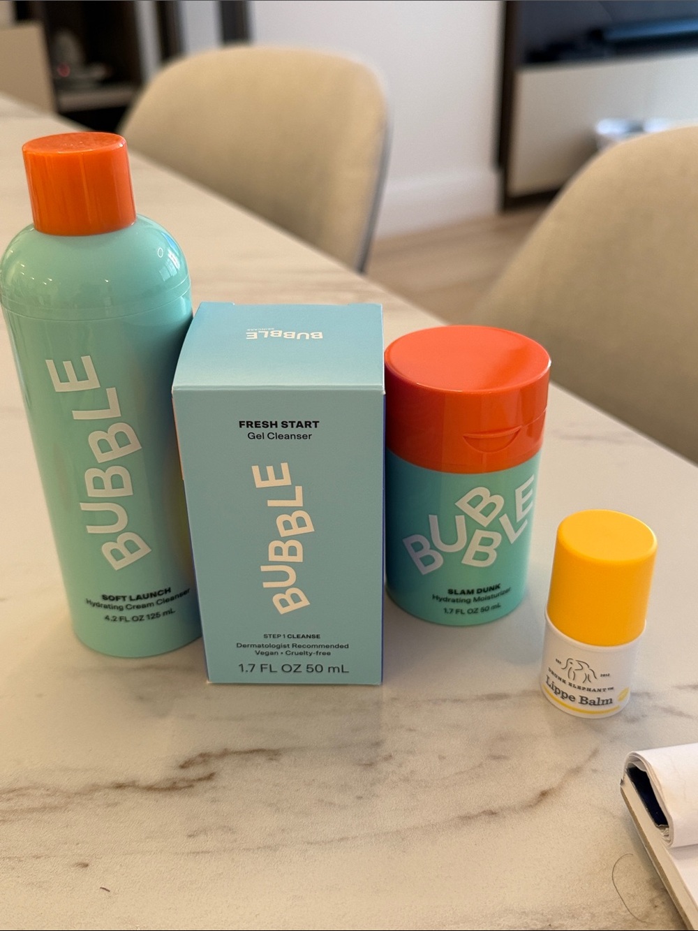 Bubble Kids Hydrating Bath & Skin Set - Mint Green & Orange
